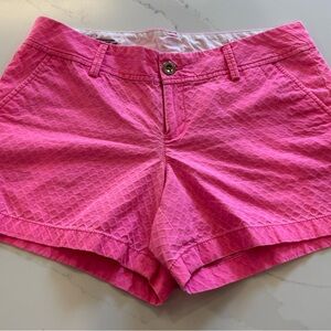 Lilly Pulitzer Women’s Pink Textured Casual Callahan Shorts Size 10